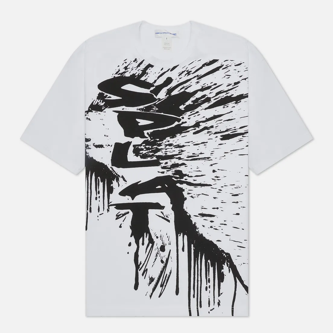Comme des Garcons SHIRT Мужская футболка x Christian Marclay Print Splat Crew Neck