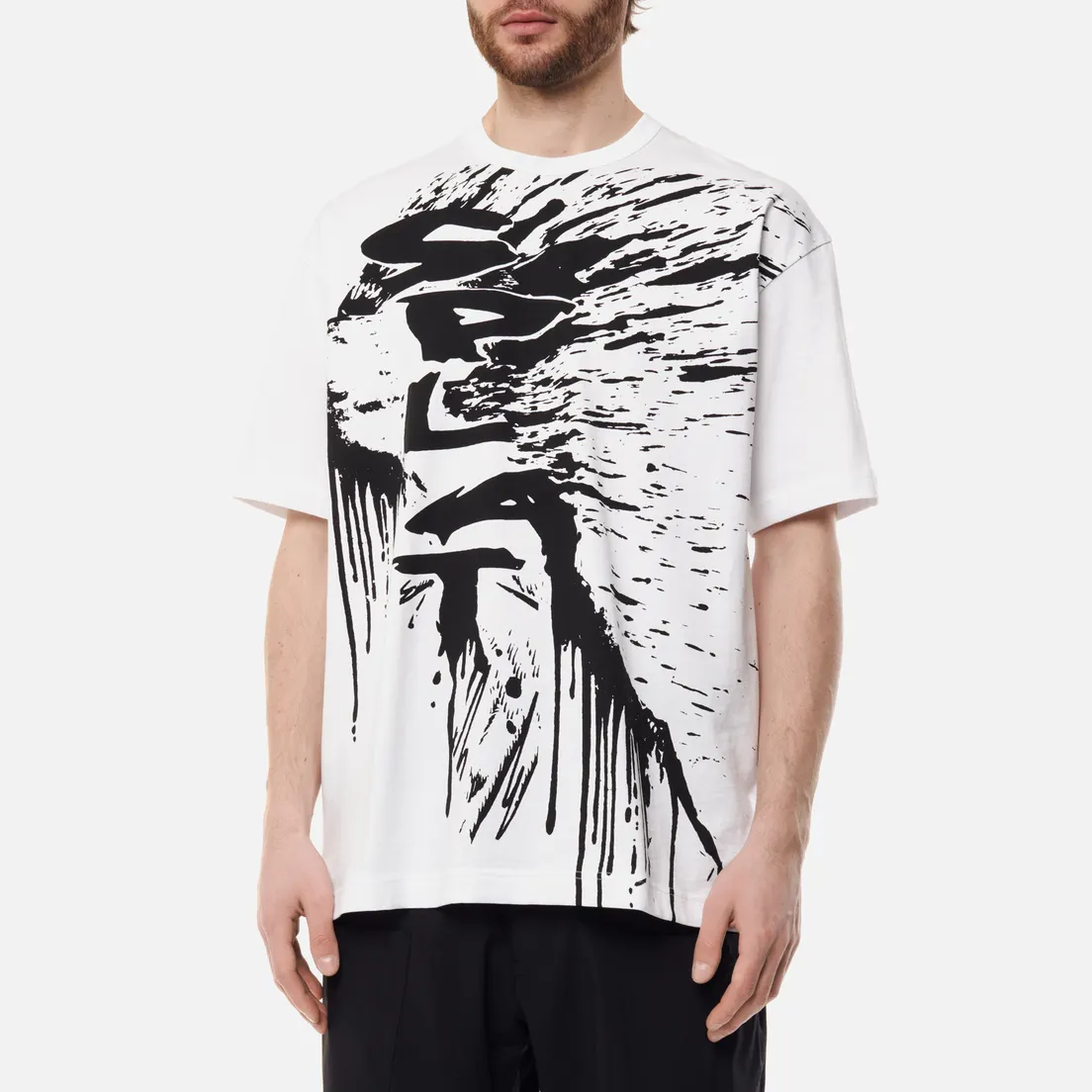 Comme des Garcons SHIRT Мужская футболка x Christian Marclay Print Splat Crew Neck