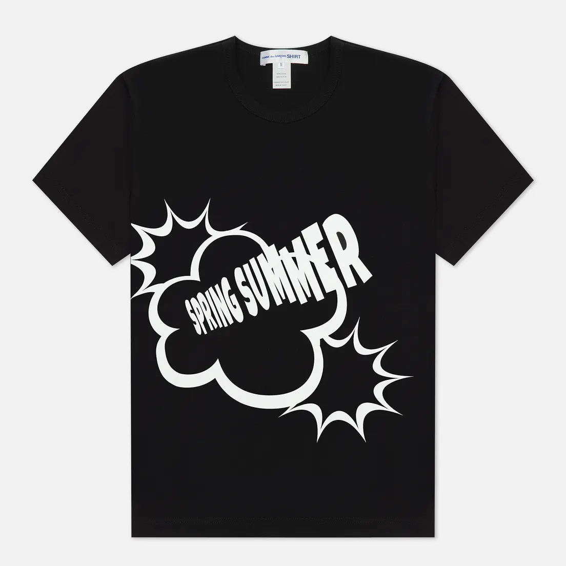 Comme des Garcons SHIRT Мужская футболка x Christian Marclay Print Spring Summer Crew Neck