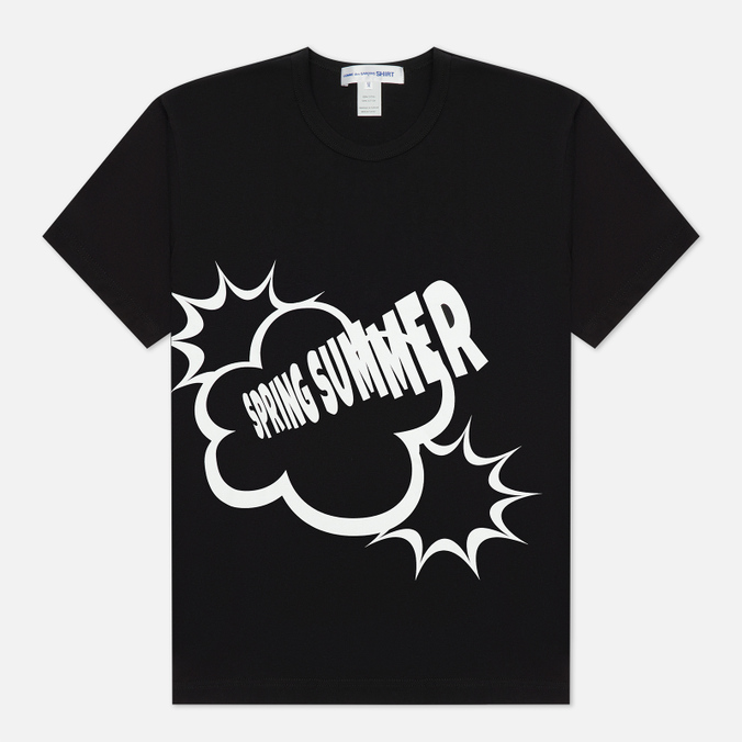 Мужская футболка Comme des Garcons SHIRT, цвет чёрный, размер XL FI-T007-S22-1 x Christian Marclay Print Spring Summer Crew Neck - фото 1