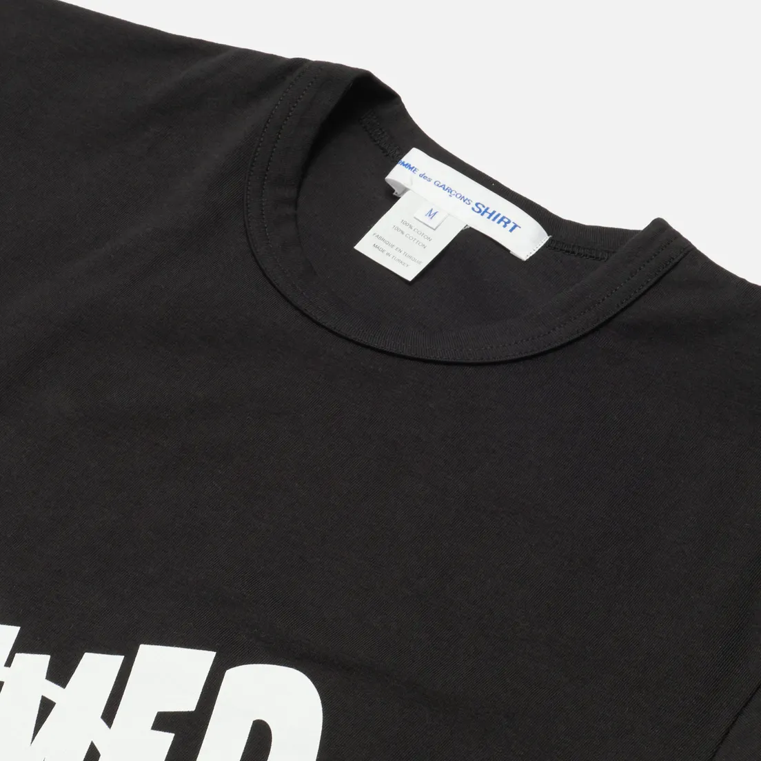Comme des Garcons SHIRT Мужская футболка x Christian Marclay Print Spring Summer Crew Neck