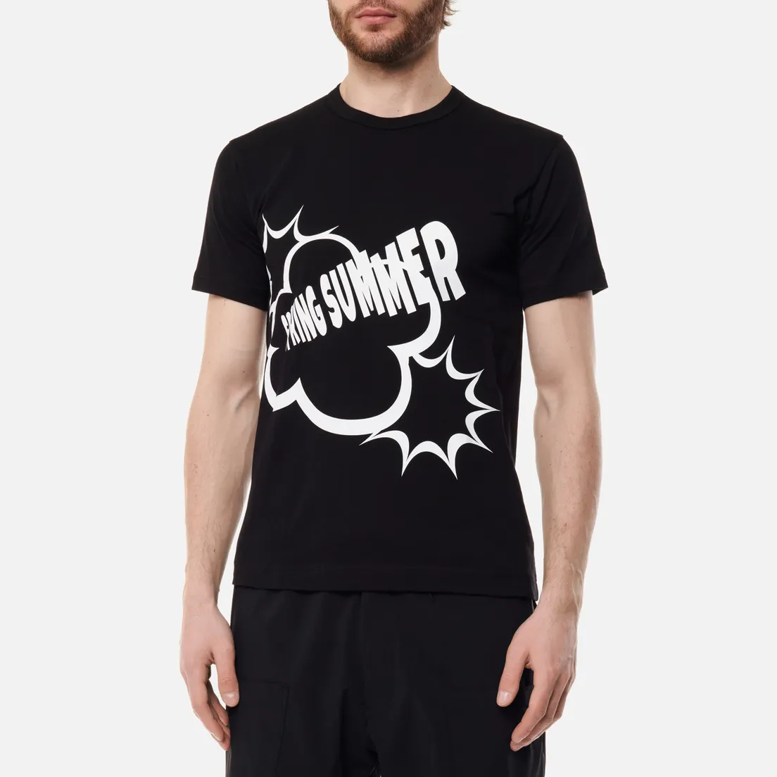Comme des Garcons SHIRT Мужская футболка x Christian Marclay Print Spring Summer Crew Neck
