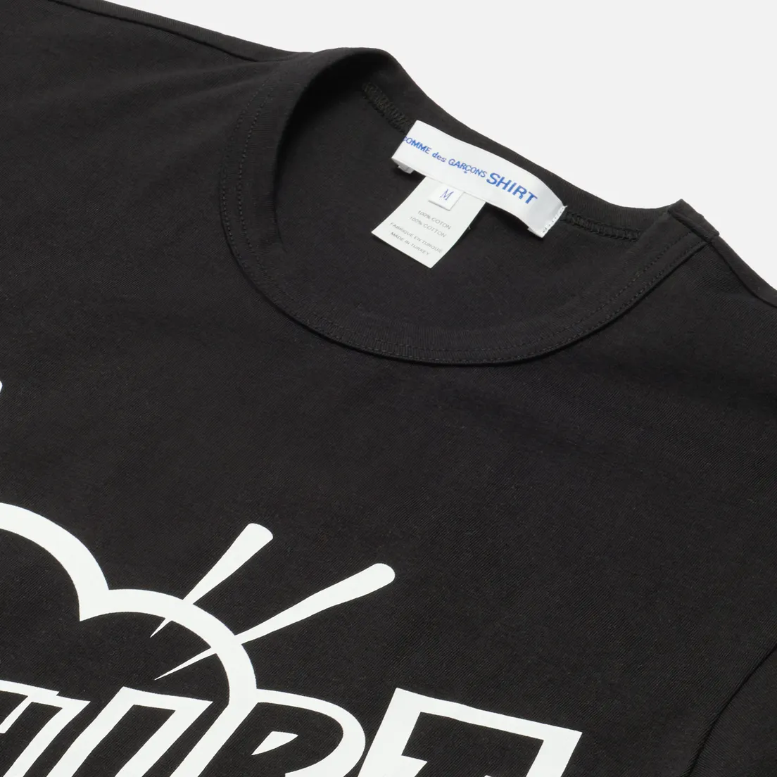 Comme des Garcons SHIRT Мужская футболка x Christian Marclay Print Shirt Crew Neck