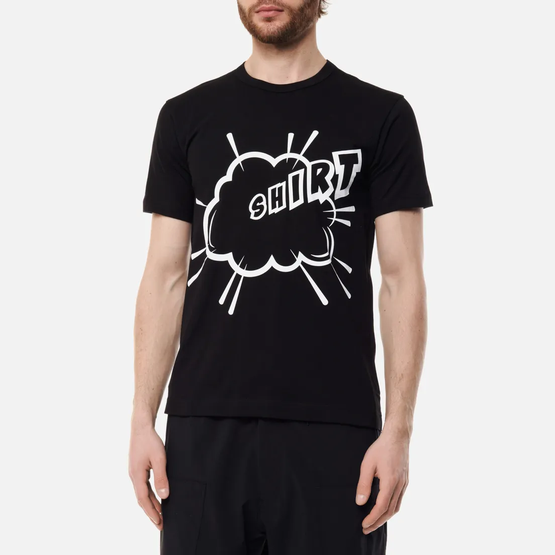 Comme des Garcons SHIRT Мужская футболка x Christian Marclay Print Shirt Crew Neck