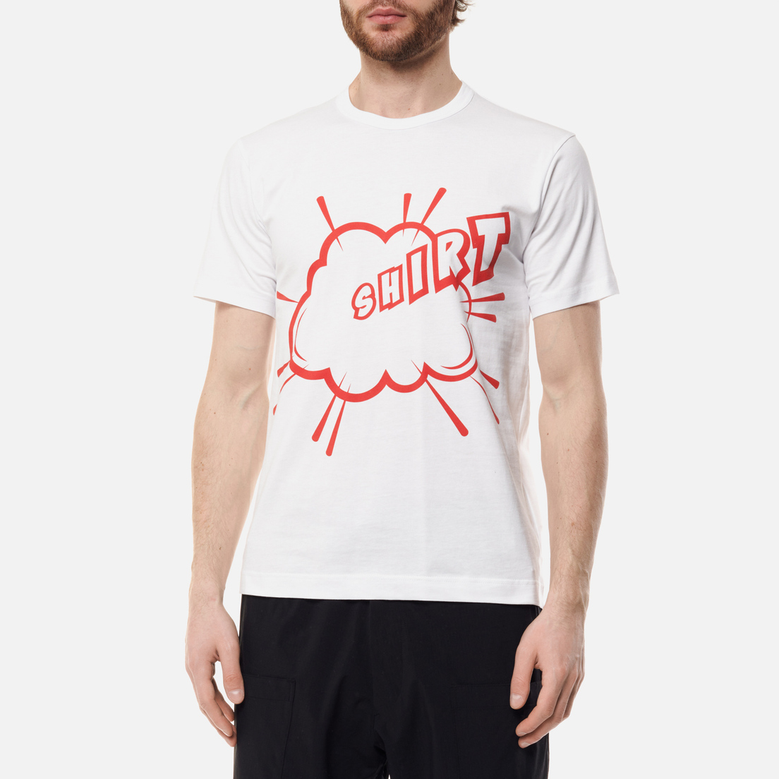 Comme des Garcons SHIRT Мужская футболка x Christian Marclay Print Shirt Crew Neck