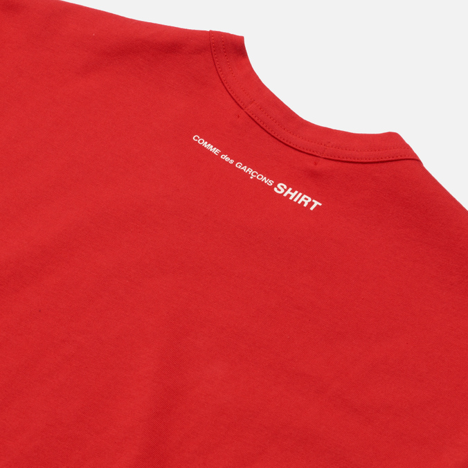 Мужская футболка Comme des Garcons SHIRT, цвет красный, размер S FI-T011-S22-2 Back Logo Monogram - фото 3