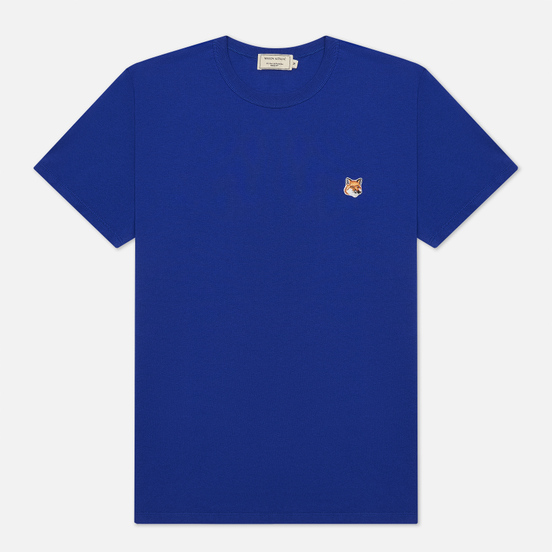 Мужская футболка Maison Kitsune Fox Head Patch Royal Blue