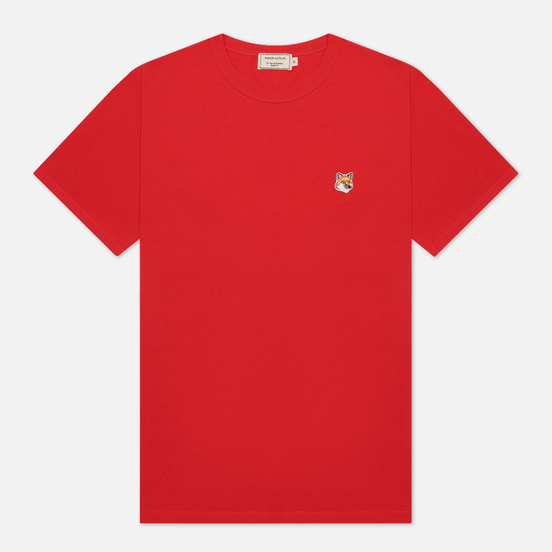 Мужская футболка Maison Kitsune Fox Head Patch Red