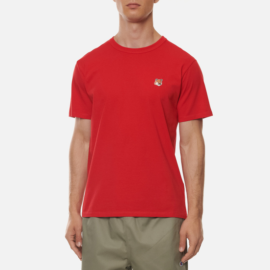 Мужская футболка Maison Kitsune Fox Head Patch Red