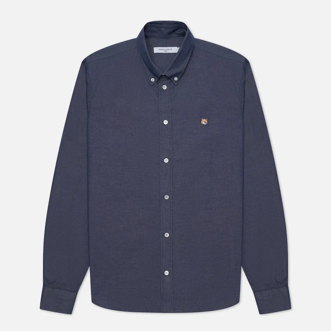 Maison Kitsune Мужская рубашка Fox Head Embroidery Classic BD