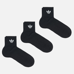 Комплект носков adidas Originals 3-Pack Ankle Mid-Cut Crew Black