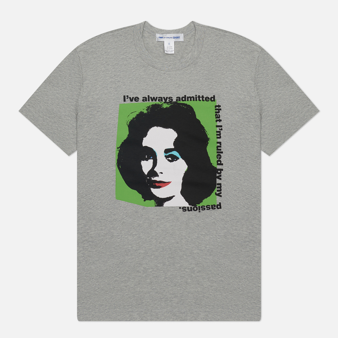 Comme des Garcons SHIRT Мужская футболка x Andy Warhol Elizabeth Taylor