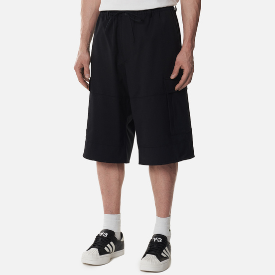 Мужские шорты Y-3 Classic Refined Wool Stretch Cargo Black