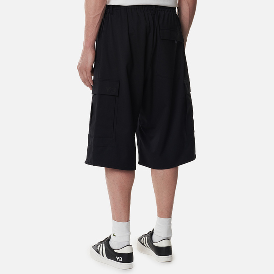 Мужские шорты Y-3 Classic Refined Wool Stretch Cargo Black