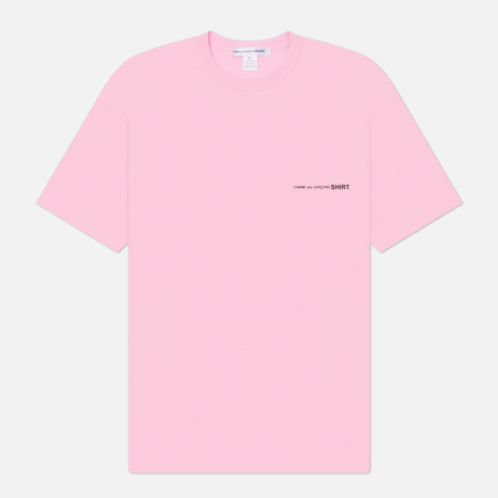 Мужская футболка Comme des Garcons SHIRT Basic Logo Front, цвет розовый, размер L