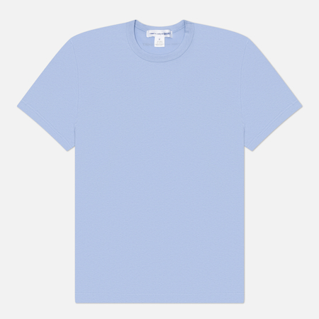 Мужская футболка Comme des Garcons SHIRT Basic Logo Back, цвет голубой, размер L