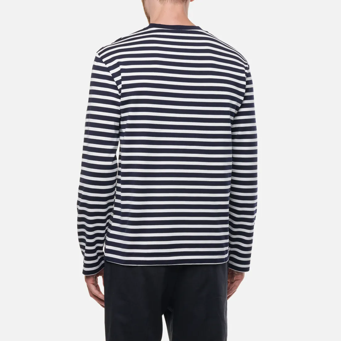 Maison Kitsune Мужской лонгслив Tricolor Fox Patch Classic Marin