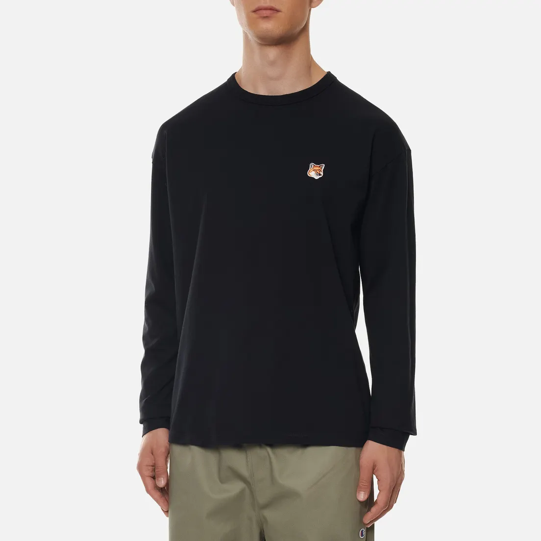 Maison Kitsune Мужской лонгслив Fox Head Patch