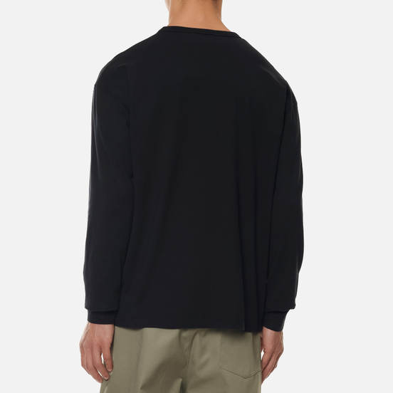 Мужской лонгслив Maison Kitsune Fox Head Patch Black