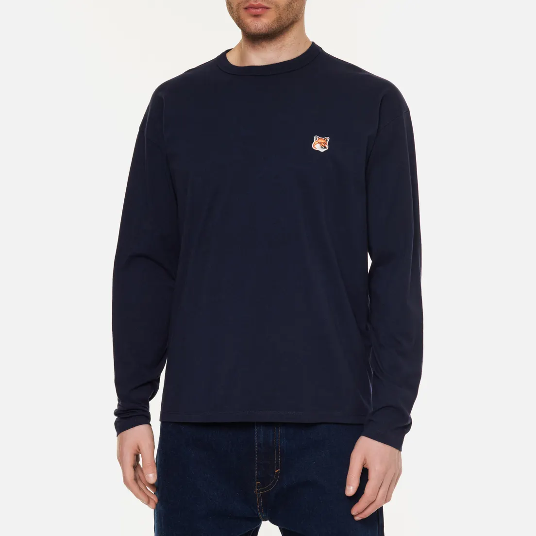 Maison Kitsune Мужской лонгслив Fox Head Patch