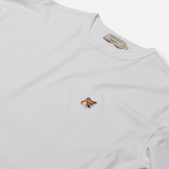 Мужской лонгслив Maison Kitsune Fox Head Patch White