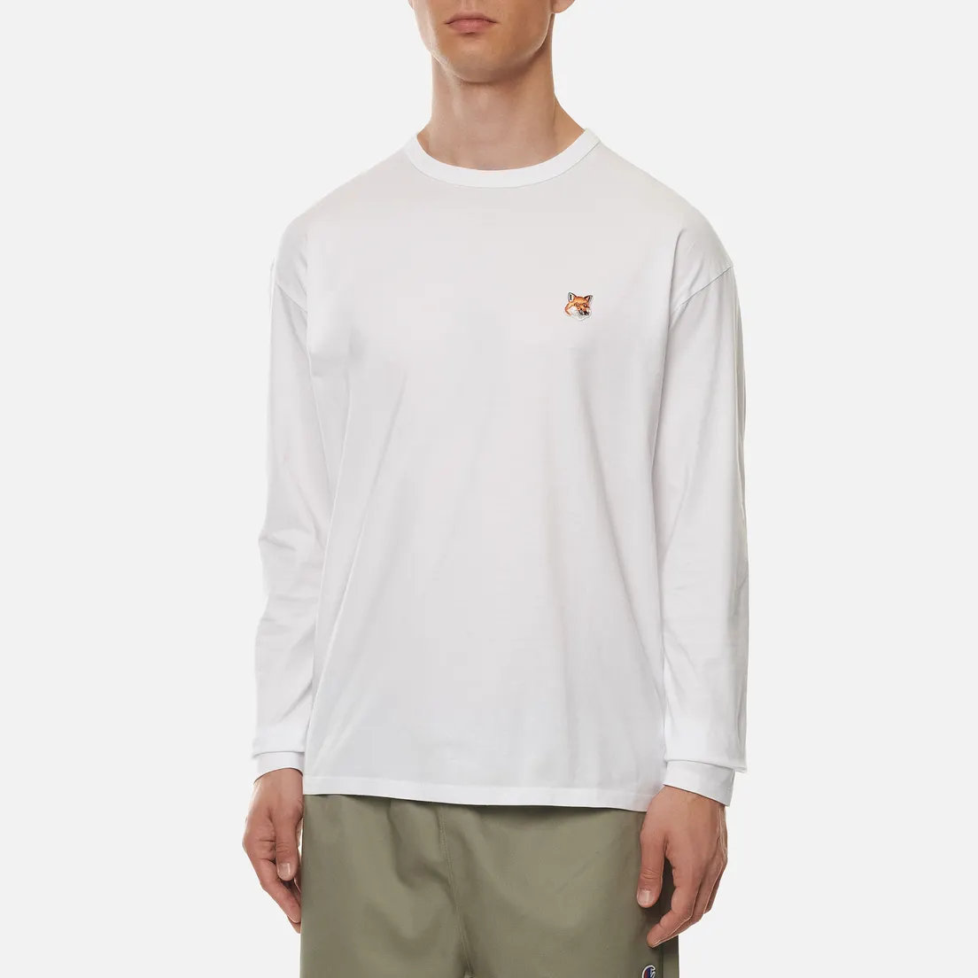Maison Kitsune Мужской лонгслив Fox Head Patch