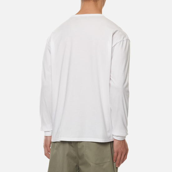 Мужской лонгслив Maison Kitsune Fox Head Patch White
