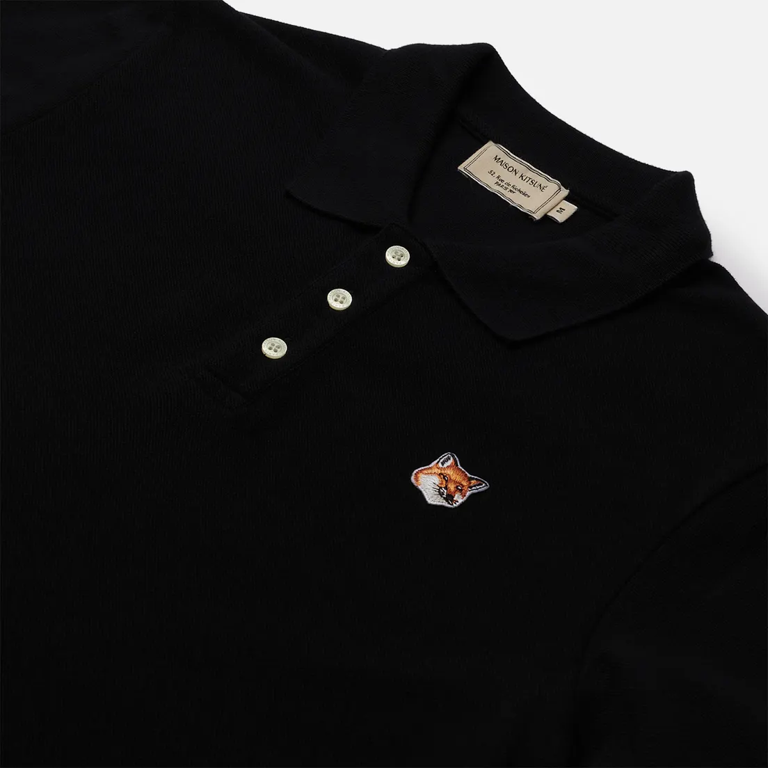 Maison Kitsune Мужское поло Fox Head Patch Classic
