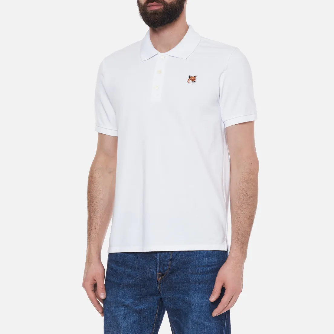 Maison Kitsune Мужское поло Fox Head Patch Classic