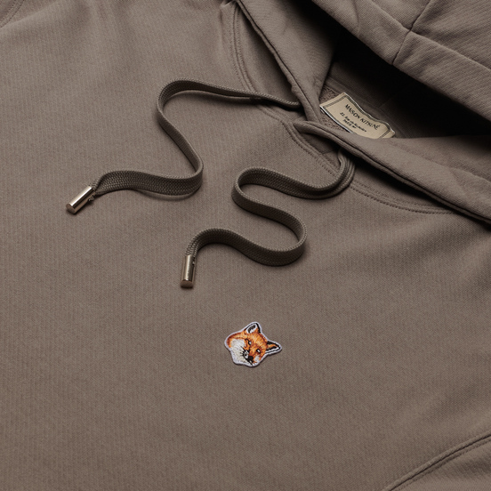 Мужская толстовка Maison Kitsune Hoodie Fox Head Patch Dark Grey