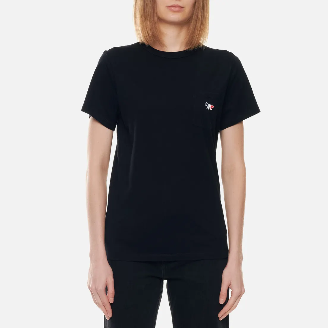 Maison Kitsune Женская футболка Tricolor Fox Patch