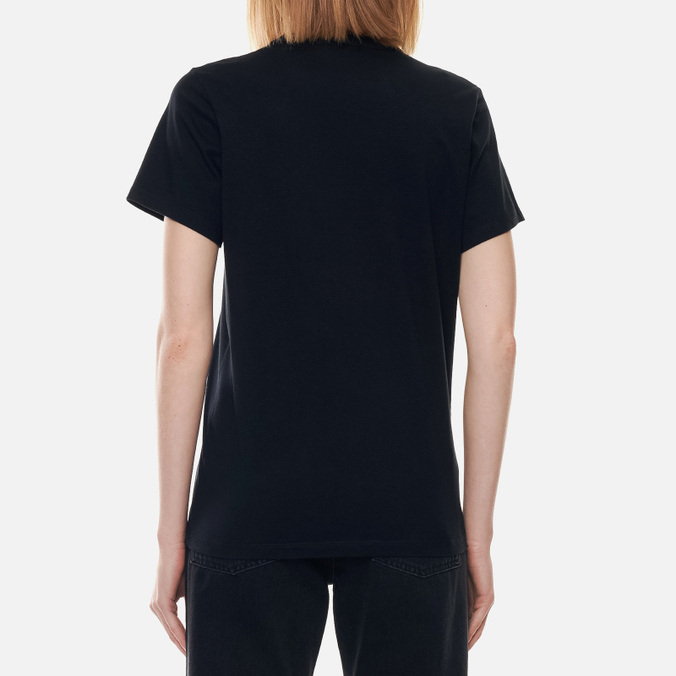 Женская футболка Maison Kitsune, цвет чёрный, размер L FW00107KJ0010-P199 Tricolor Fox Patch - фото 4