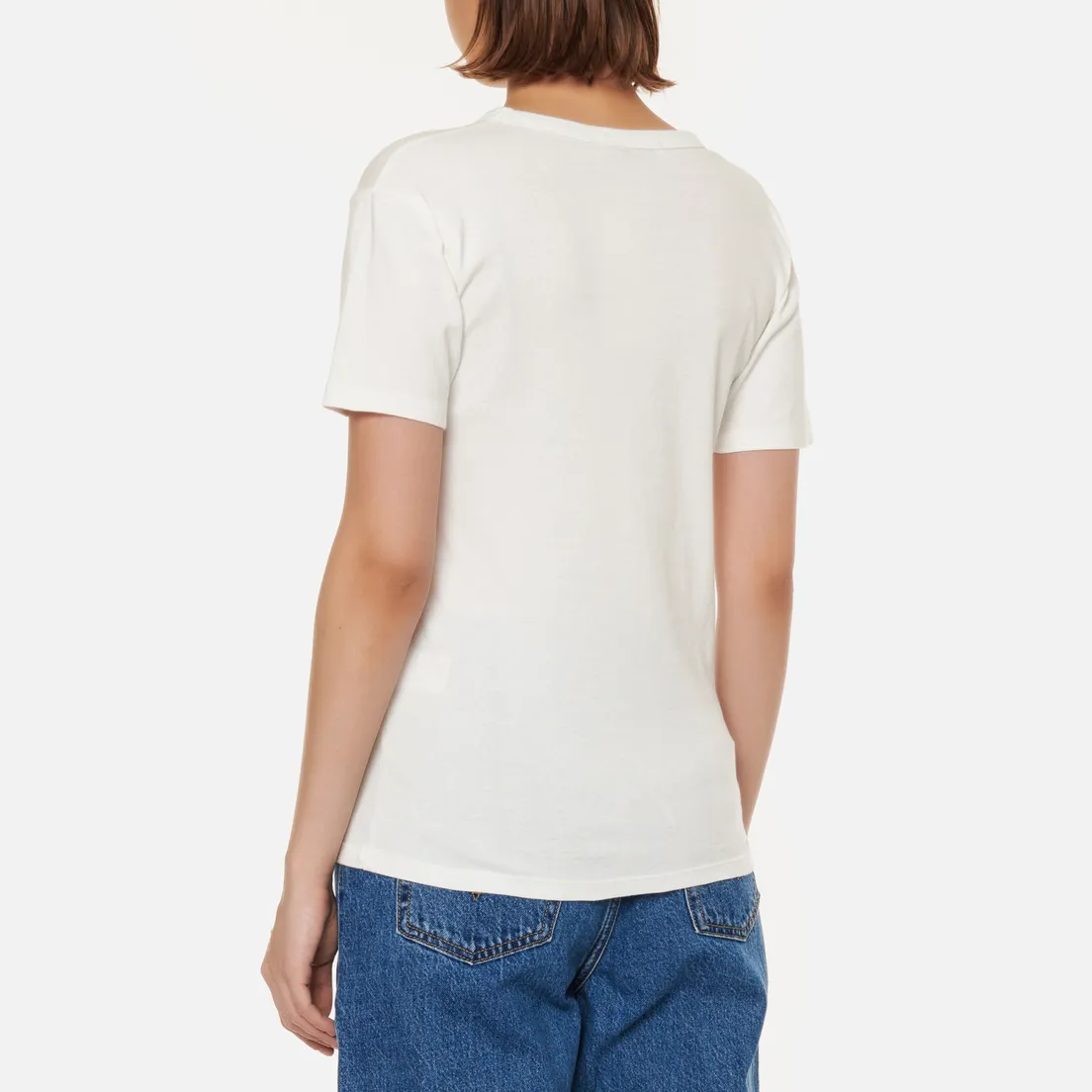 Maison Kitsune Женская футболка Profile Fox Patch Fitted