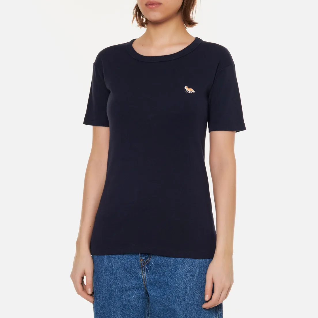 Maison Kitsune Женская футболка Profile Fox Patch Fitted