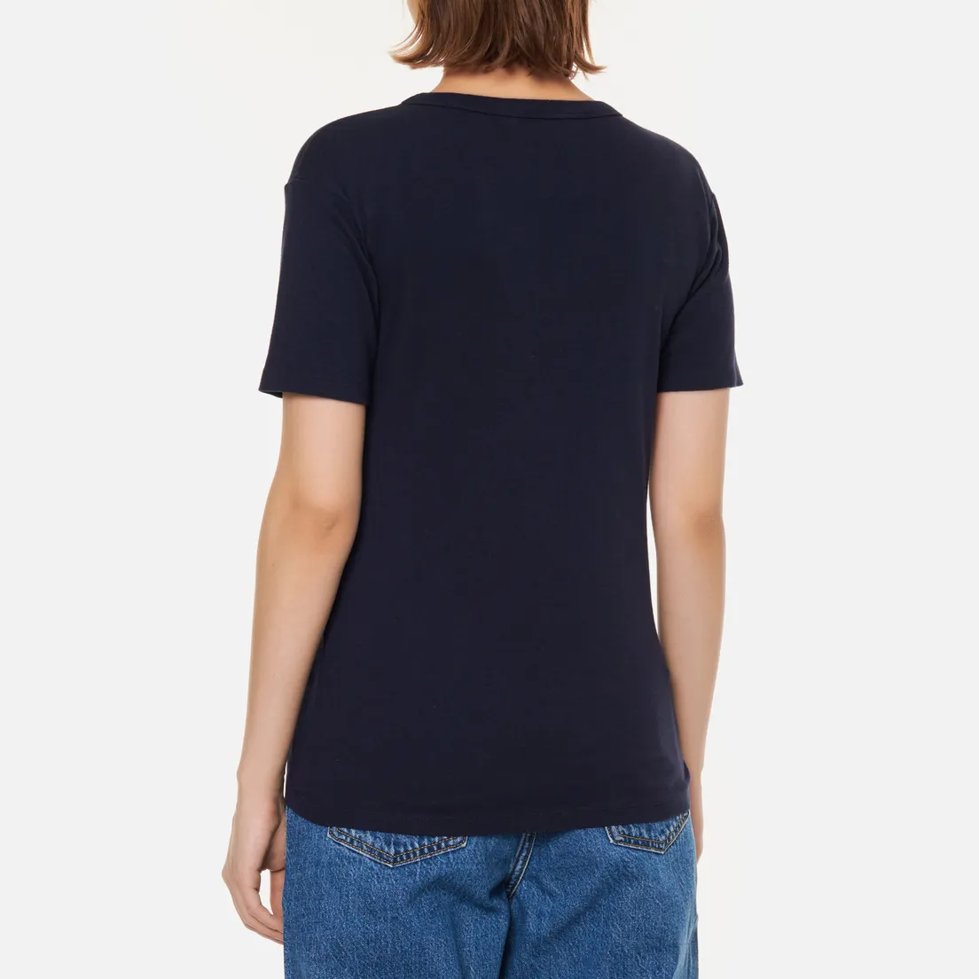 Maison Kitsune Женская футболка Profile Fox Patch Fitted