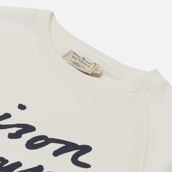 Женская толстовка Maison Kitsune Handwriting Ecru