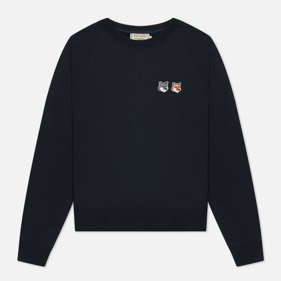 Женская толстовка Maison Kitsune Double Fox Head Patch Anthracite