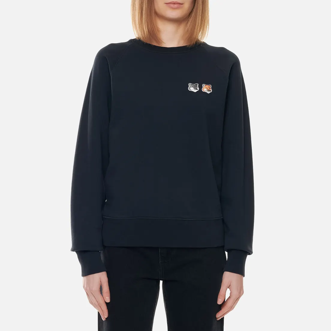 Maison Kitsune Женская толстовка Double Fox Head Patch