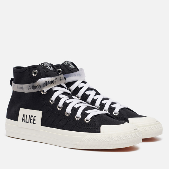 Кеды adidas Originals x Alife Nizza High Core Black/Off White/Off White