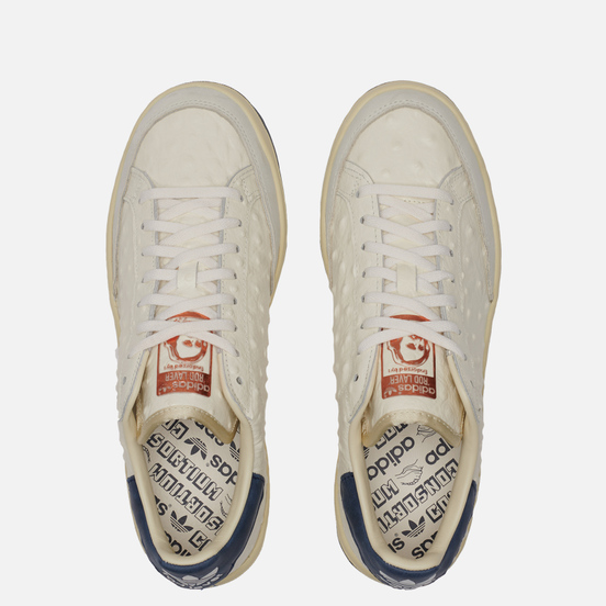 Мужские кроссовки adidas Consortium Rod Laver Ostrich Deboss Leather Core White/Core White/Collegiate Navy