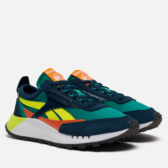Кроссовки Reebok Classic Leather Legacy Mineral Blue/Court Green/Solar Yellow