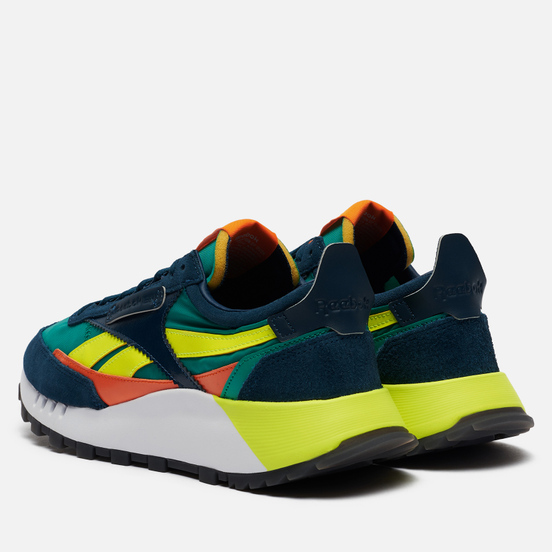 Кроссовки Reebok Classic Leather Legacy Mineral Blue/Court Green/Solar Yellow