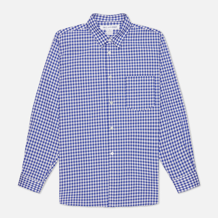 Мужская рубашка Comme des Garcons SHIRT Forever Gingham, цвет голубой, размер L