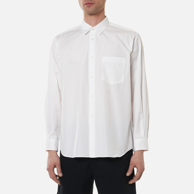 Мужская рубашка Comme des Garcons SHIRT, цвет белый, размер L FZ-B011-PER-3 Forever Wide Сlassic Cotton Poplin - фото 3