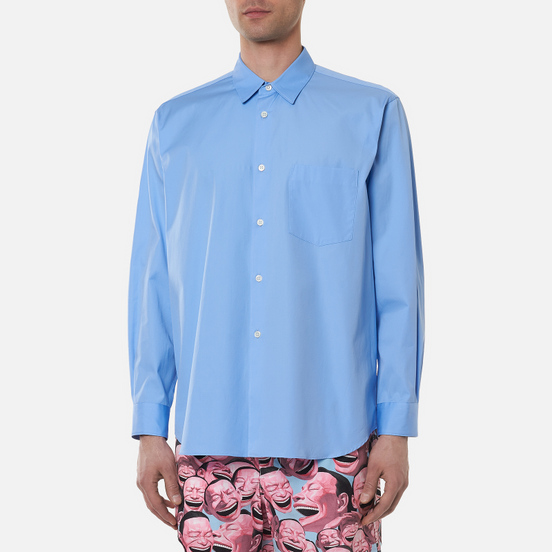 Мужская рубашка Comme des Garcons SHIRT Forever Wide Сlassic Cotton Poplin Sky