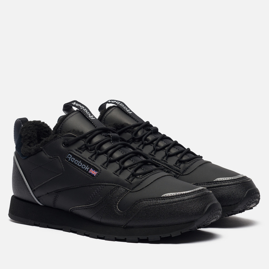 Мужские кроссовки Reebok Classic Leather Low Winter Black/Black/Hivior