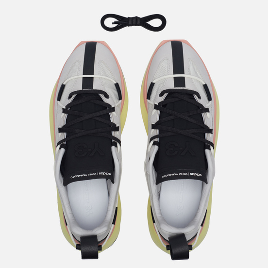 Кроссовки Y-3 Shiku Run Core White/Grey One/Hi-Res Yellow