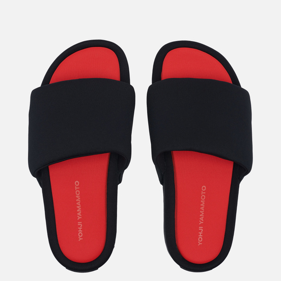 Сланцы Y-3 Slide Black/Black/Red