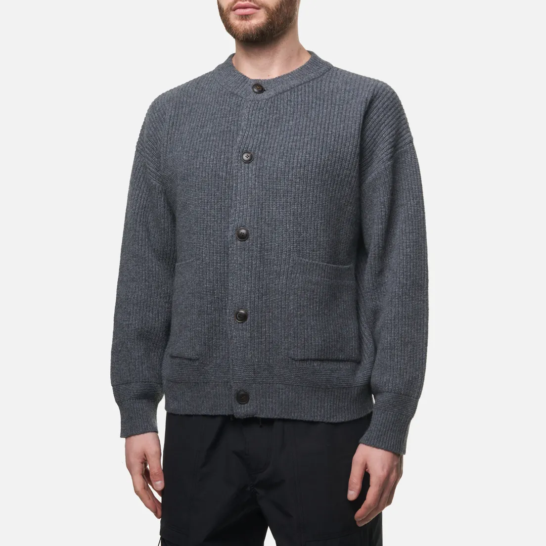 FrizmWORKS Мужской кардиган Heavy Wool Round