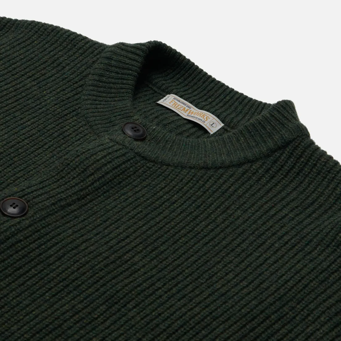 FrizmWORKS Мужской кардиган Heavy Wool Round